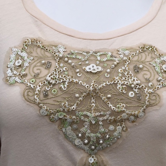 J.Crew Beaded Short Sleeve Top - Picture 3 of 4